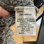 Boutique NWT VERTE  Open Weave Crochet Grey Knit Sweater - S/M Photo 10