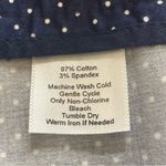 Talbots Flat Front Ankle Pants-Navy Blue White Polka Dots-Size 10 Signat… Photo 5