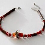 Free People NWT  Biedie Choker Red Beaded Necklace Photo 3