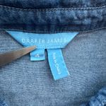 Draper James  Chambray Button Down Flounce Hem Shirt Dress Size 4 Photo 3