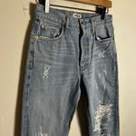 AGOLDE - Jamie High Rise Classic Ever More Distressed Blue Jeans Denim Photo 2