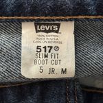 Levi's Vintage  517 Slim Boot Cut Jeans 5 JR M Dark Wash Denim Retro Y2K Vibe Photo 6