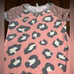 Honeyme  Pink Gray Leopard Top - M‎ Photo 0