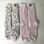 Bear Paw Animal Print Fuzzy Socks Photo 0