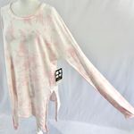 Cloth by Design New Convertible Side Slit Sweater Tie Dye Pink White Photo 6