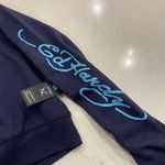 Ed Hardy NWT Y2K  Cropped Crewneck‎ Sweatshirt Navy Women's Small Photo 5