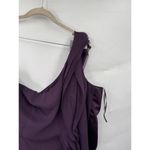 Vera Wang White  Maxi Gown Dress Women 20 Purple Ruffle Formal‎ Wedding Guest Photo 2