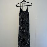 Mimmer Black & White Floral Maxi Dress With Spaghetti Straps Q31* Size M Photo 1