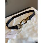 frame denim  Triple Twist Chain Leather Belt Black Womens Size Small Photo 2