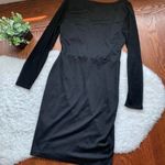 H&M Black long sleeve v neck Chiffon Dress size s Photo 1