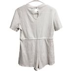 Princess Polly  Aiken Soft Ribbed Short Sleeve Front Tie Romper Size 4 Photo 10