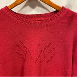 Liz & Co Cute vintage  dark red argyle fleece sweater sweatshirt crop Photo 4