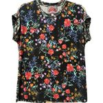 Johnny Was Johnny Was Kashim Relaxed Floral Short Sleeve Top Floral Tee Black Shirt XS Photo 3