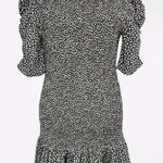 French Connection  Floral Smocked Mini Dress Puff Sleeve Green XS Photo 0