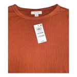 Nwt on 34th st rust orange ribbed short sleeve scoop neck tee medium​ Photo 1