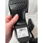 Clarks Emily Rae Black Leather Mary Jane Block Heel Shoes Size 10W Photo 2