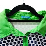 J. McLaughlin Long Sleeve Geometric Long Sleeve Collared Shirt Size Large Casual Photo 1