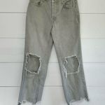 Free People  women’s 25 Green Maggie Distressed Jeans Photo 0