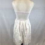 White corset top smocked 100% cotton sundress size medium Photo 3