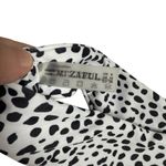 Women's Cheeky Dalmatian Pattern Bikini Bottoms Black/White Size Medium White Photo 2