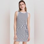 ATM Anthony Thomas Melillo | Black and White Tie Front Jersey Twist Dress | XS Photo 1