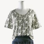Kate Quinn Womens Short Sleeve Boxy Top Neutral Cactus XS New Photo 4