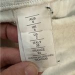 Nicholas Midi Dress Blue Rose Floral White Denim Flare Ruffle Hem Sleeveless 2 Photo 7