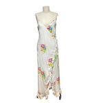 All Things Mochi Melanie Maxi Dress Wrap Floral Polka Dot Ruffle White Size XS Photo 2
