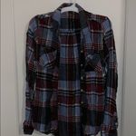 Shyanne Burgundy and Blue Plaid Flannel Photo 0