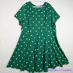 Unique Vintage  X GB Green Polka Dot Dress, 5X‎ Photo 2