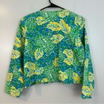 Lilly Pulitzer Floral Tiger Palm Yellow/Green 100% Cotton Jacket Size 6 Photo 5