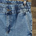 Simple Society Paper Bag Waist Jeans Woman's Size 28 Acid Wash Elastic Waist Photo 3