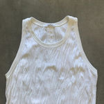 Helmut Lang  Optic White Crinkle Tank Top Size L Photo 4