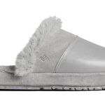 Sperry New  Slippers Women's Sz 12 Cape May Mule Gray Leather Faux Fur Lining Photo 1