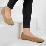 Vivaia Aria 5 Flats Women's Size 41 Beige Knit Pointed Toe Eco Slip On Shoes Tan Size 10 Photo 0