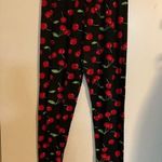 Women’s Leggings Cherry Print Extra Stretchy Buttery Soft legging Size L Photo 1