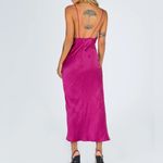 LIONESS Walk The Line Midi Dress in Magenta Photo 1
