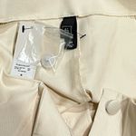 NEW Francesca’s Alya Button Front A Line Off White High Rise Mini Skirt Medium Photo 3