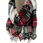 RED MULTICOLOR PLAID SOFT FEEL WRAP SCARF 72X25 Photo 1