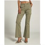 7Diamonds Nellie Cargo Pants Olive Green Flare Size 30 Photo 1