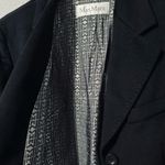 Max Mara Black Single Breasted Lapel Collar 100% Virgin Wool Blazer Sz 8 Italy Photo 13