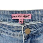 Dolls Kill  X Bratz collection flare wide jeans size XL stretch Photo 3