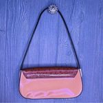 Salvatore Ferragamo  vintage faux ostrich clutch purse handbag patent leather Photo 5