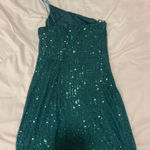 crystal sky off the shoulder hoco dress Green Size XS Photo 0