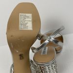 Steve Madden New Steve‎ Madden Size 10 Lasher Silver Rhinestone Platform Heels - Flaw* Photo 5