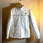 NFL New England Patriots White Team Apparel Jacket Medium full zip puffer sports Photo 0