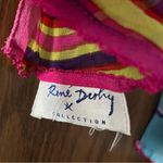 Vintage Rene' Derhy Turquoise Blue Green Mod Tropical Flower Floral Print Scarf Photo 1