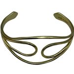 Stella & Dot Fitz Cuff Bangle Bracelet Gold Tone Photo 0