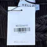 Hello Molly NWT Plisse Perfect Neck Wrap Pleated Column Maxi Dress Black Size 4 Photo 9