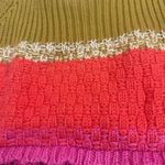 Entro Colorful Soft Crochet Cotton Knit Sleeveless Top with Ruffle Hemline Pink Size L Photo 3